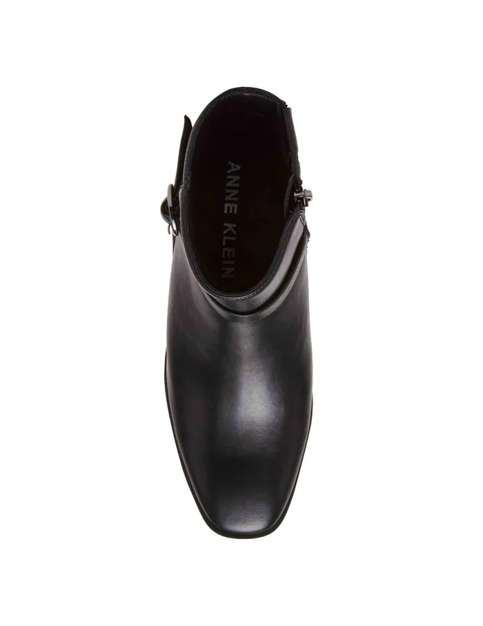 Anne Klein Caroline Boot Black Leather Women Shoes