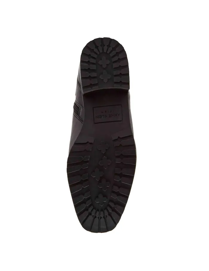 Anne Klein Caroline Boot Black Leather Women Shoes