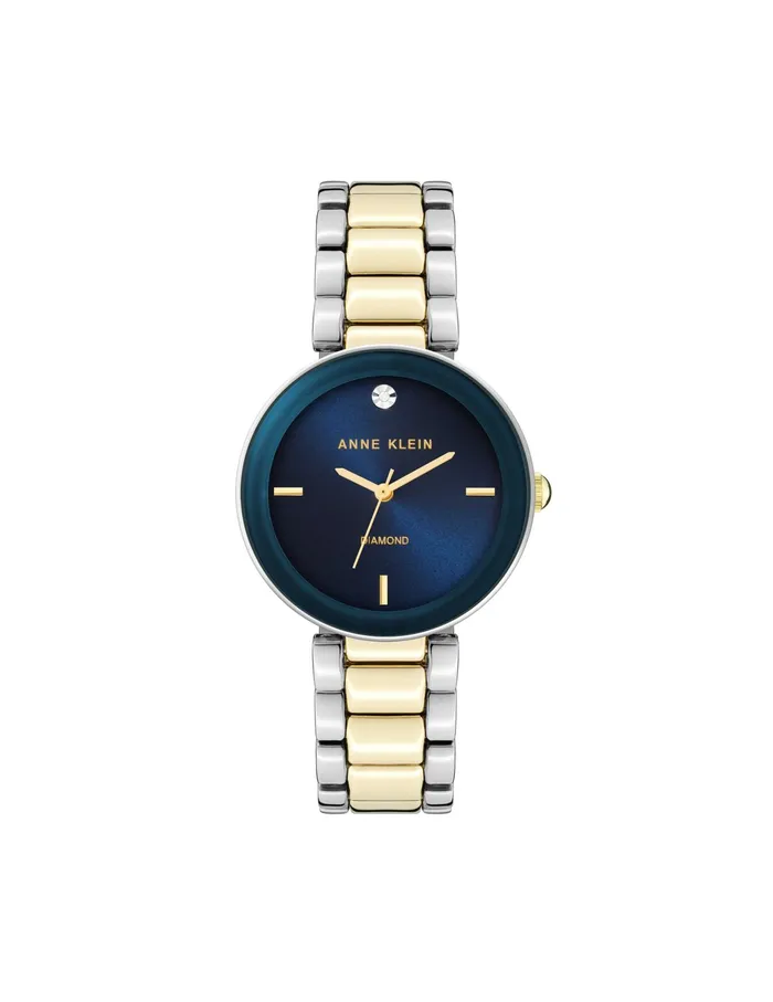 Anne Klein Diamond Dial Bracelet Watch Navy Women Watches 038 Jewelry