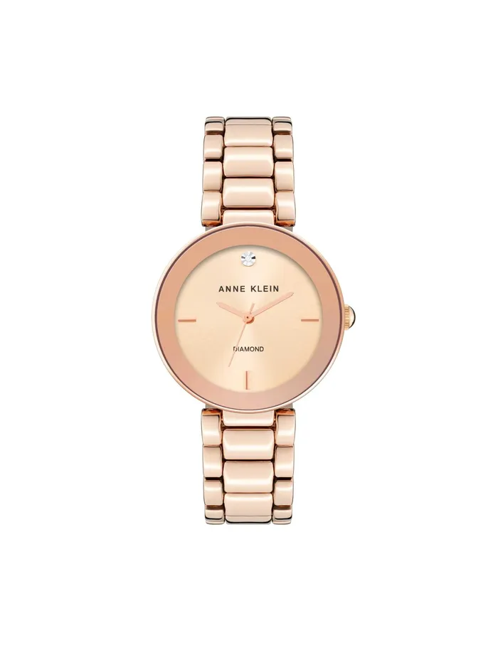 Anne Klein Diamond Dial Bracelet Watch Rose Goldtone Women Watches 038 Jewelry