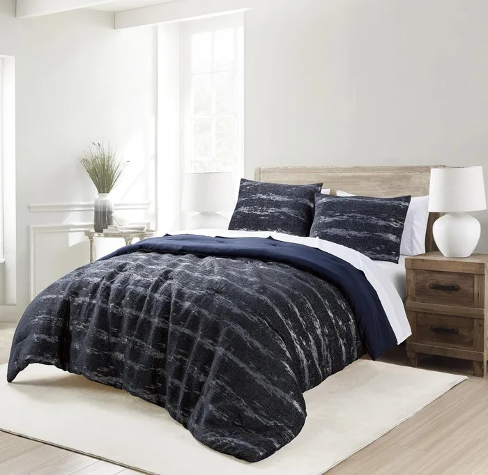Anne Klein Hartford Comforter Set Blue Women Home