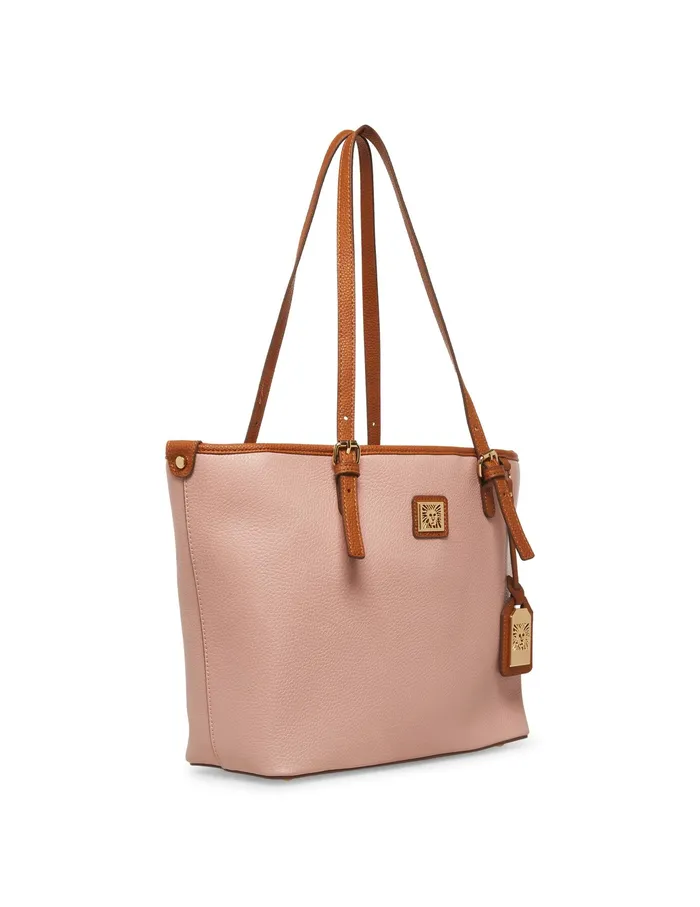 Anne Klein Perfect Lion Logo Tote Carnation Women Handbags