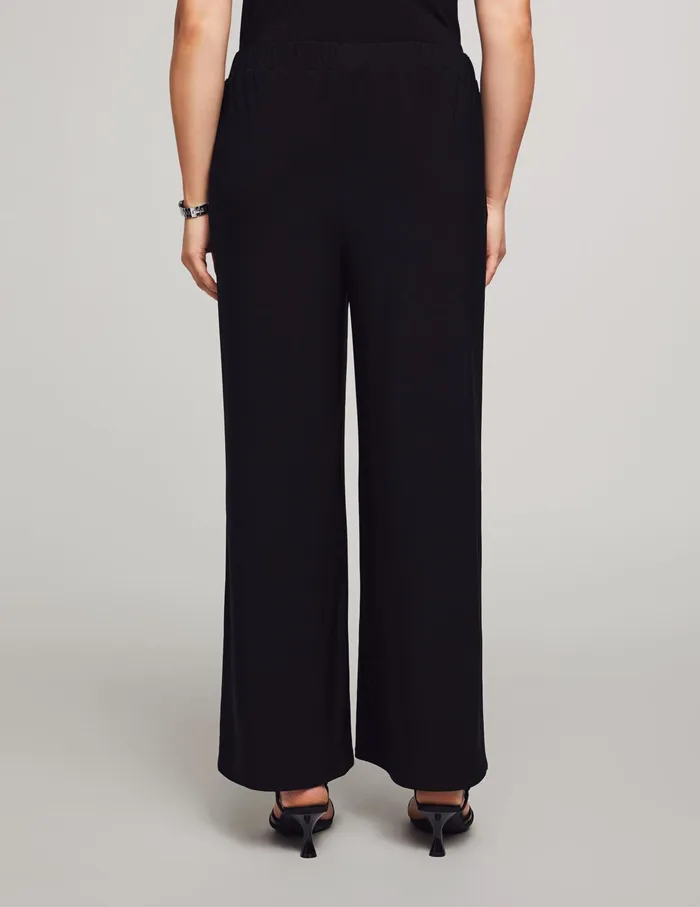 Anne Klein Pull On Wide Leg Pant Anne Black Women Clothing