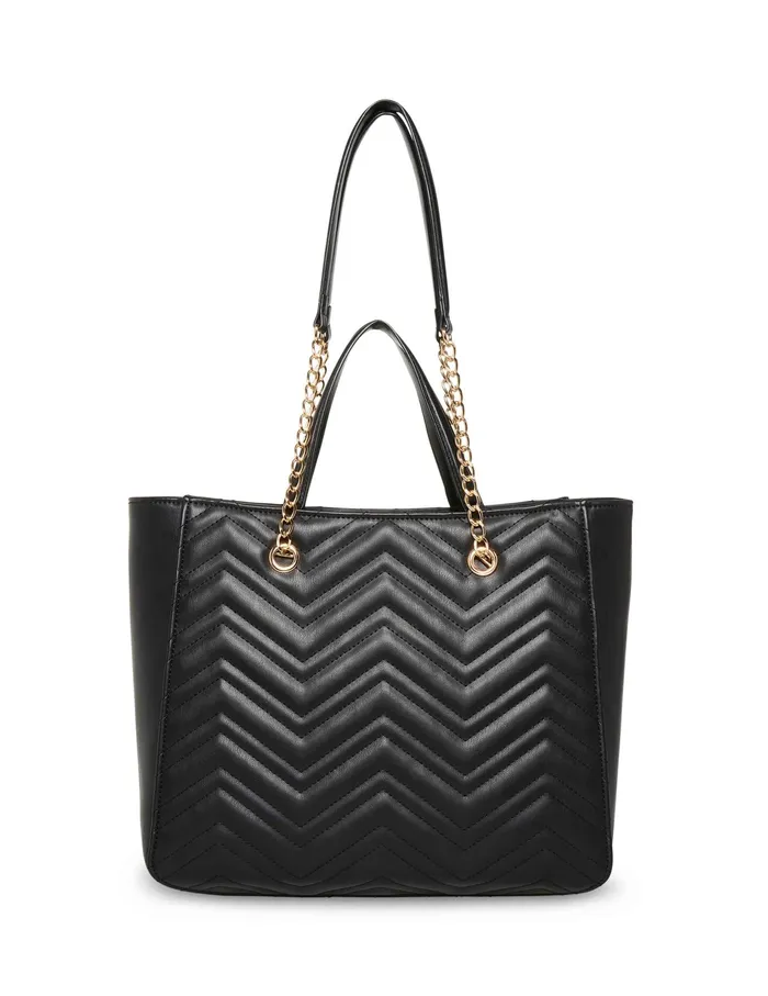 Anne Klein Quilted Double Handle Tote Black Women Handbags