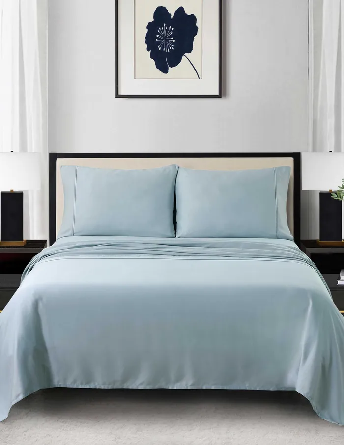 Anne Klein Reverie AntiMicrobial Sheet Set Bluegrey Women Home