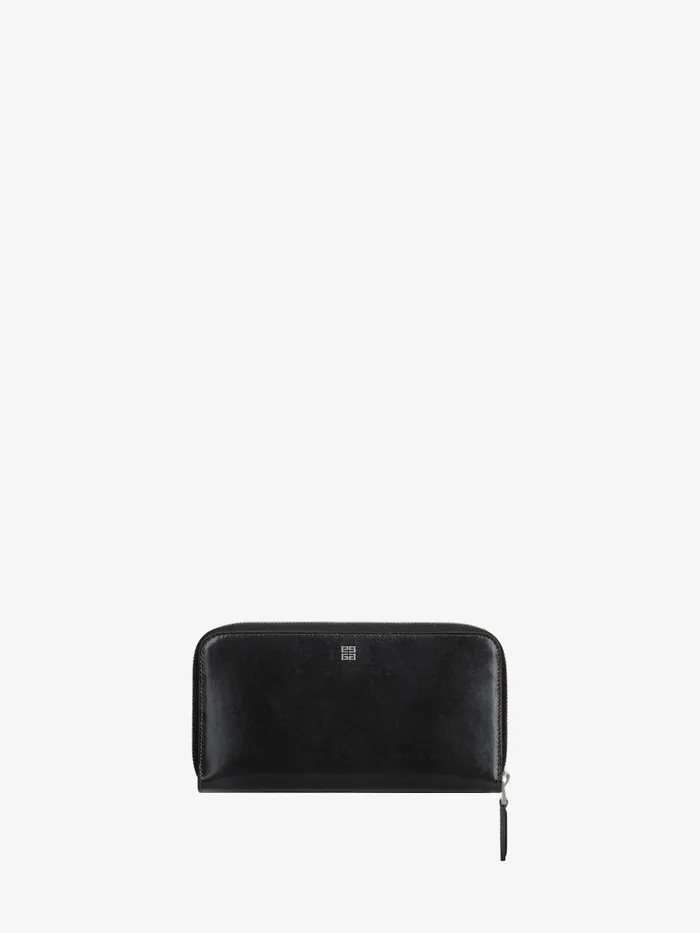 Antigona Zipped Wallet In Box Leather Black Women Givenchy Wallets and Card Holders