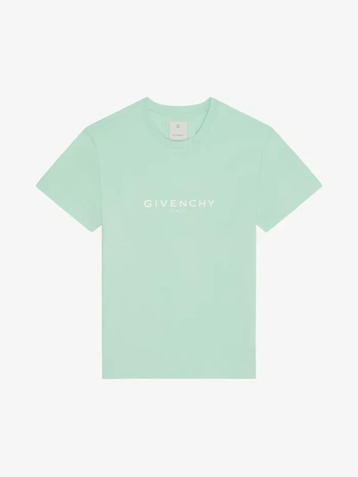 Archetype Slim Fit TShirt In Cotton Aqua Green Men Givenchy TShirts