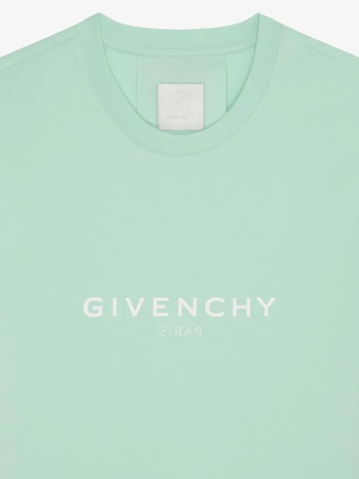Archetype Slim Fit TShirt In Cotton Aqua Green Men Givenchy TShirts