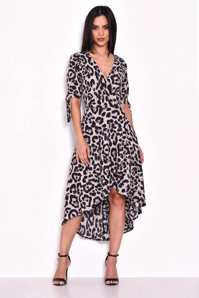 AX Paris Animal Print Tie Detail Dress Occasion Dresses