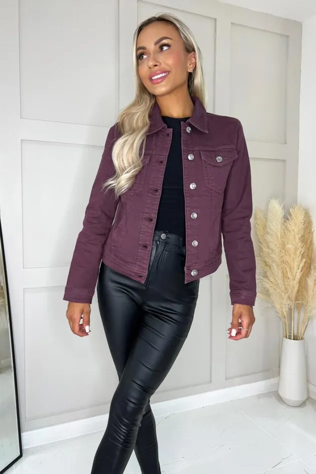 AX Paris Mulberry Lightweight Denim Jacket Coats and Jackets