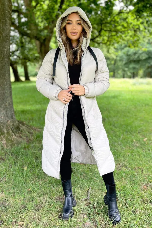 AX Paris Oyster Long Puffer Coat Coats and Jackets