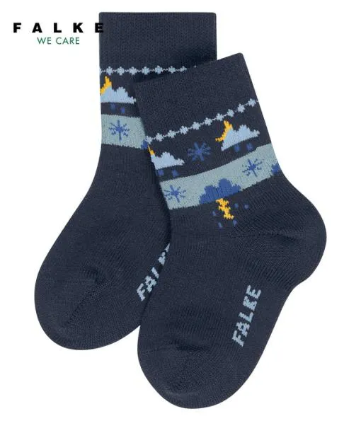 Babies and Kids Baby Weather Fair Isle Babies Socks Space Blue FALKE Baby Socks
