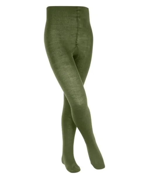 Babies and Kids Comfort Wool Kids Tights Sern Green FALKE Tights and Leggings