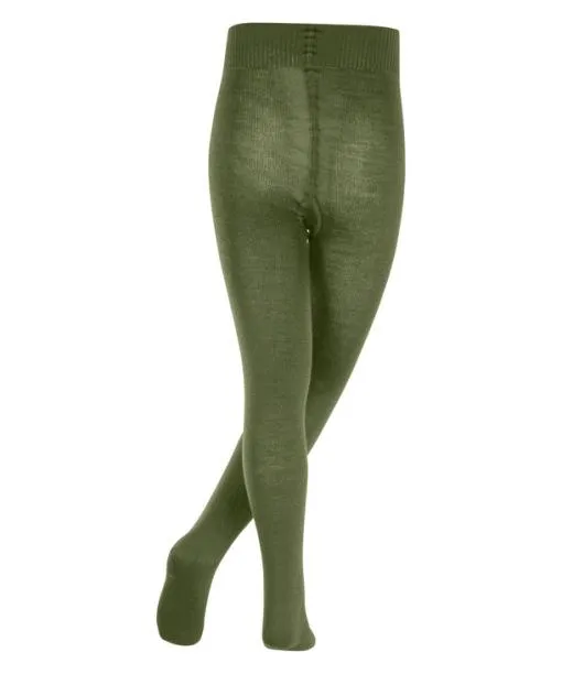 Babies and Kids Comfort Wool Kids Tights Sern Green FALKE Tights and Leggings