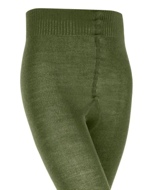 Babies and Kids Comfort Wool Kids Tights Sern Green FALKE Tights and Leggings