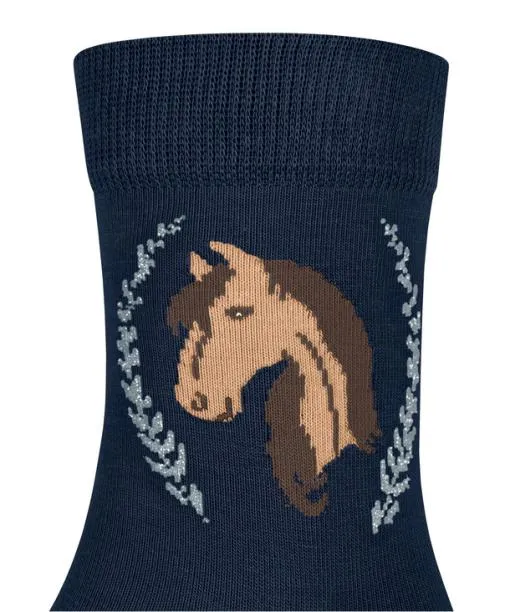 Babies and Kids Horse Kids Socks Marine FALKE Socks