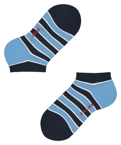 Babies and Kids Simple Stripes Kids Sneaker Socks Marine FALKE Ankle Socks