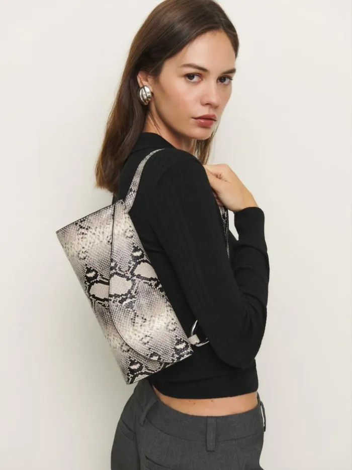 Bags The Reformation Philomena Shoulder Bag Python