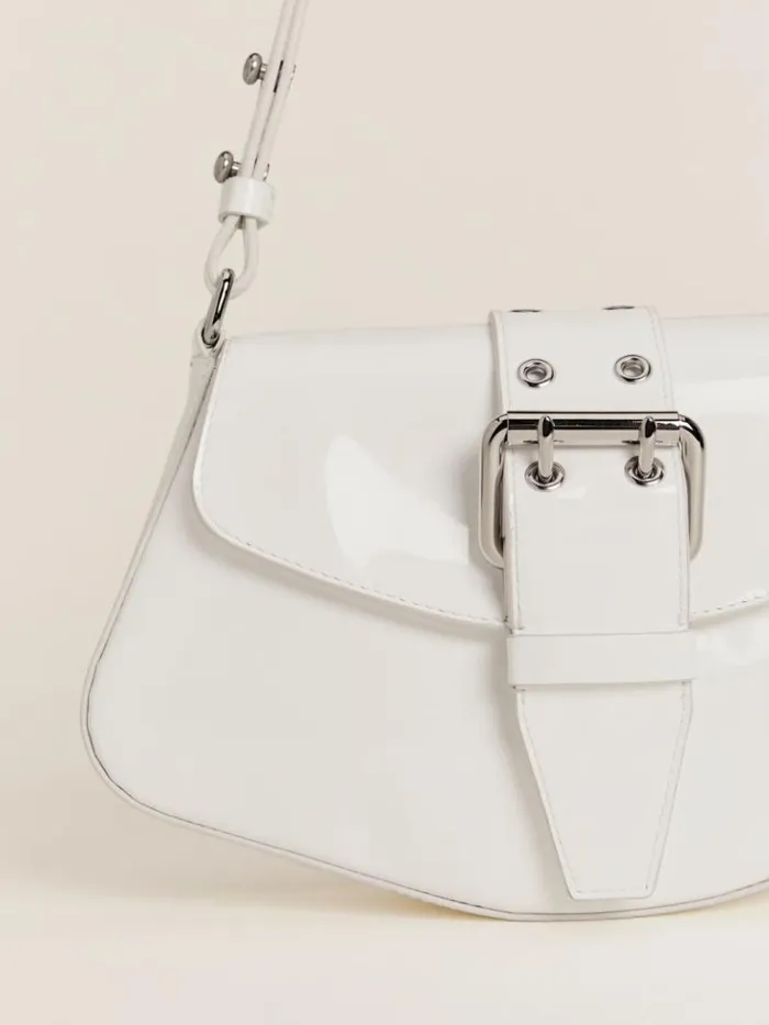 Bags The Reformation Rafaella Shoulder Bag White Patent