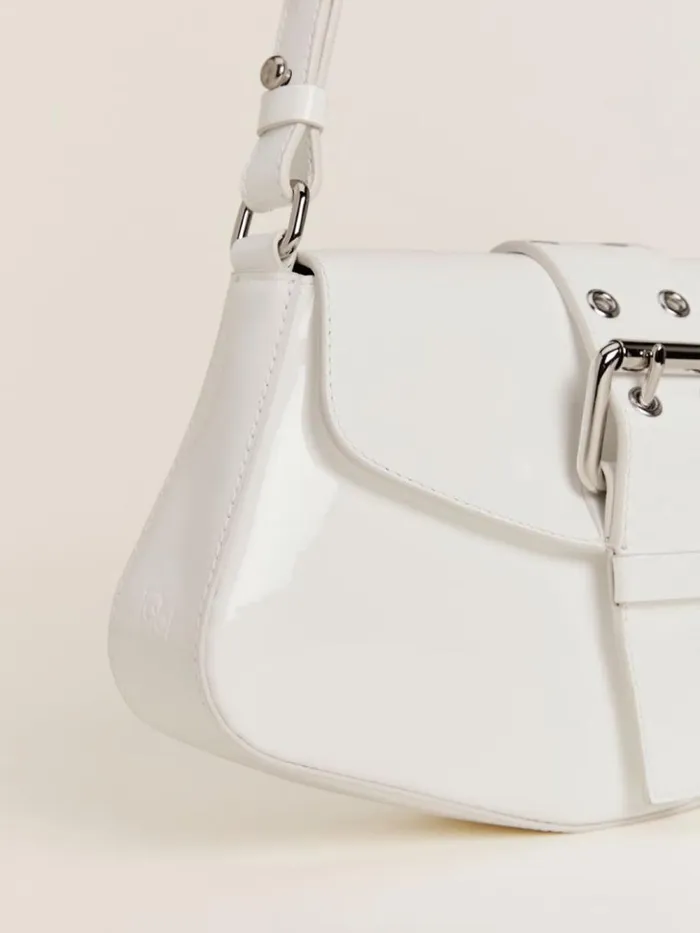 Bags The Reformation Rafaella Shoulder Bag White Patent