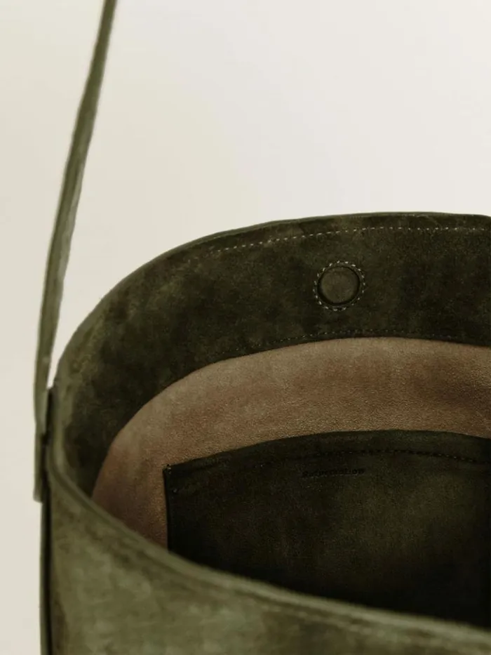 Bags The Reformation Seleena Bucket Bag Leccio Suede
