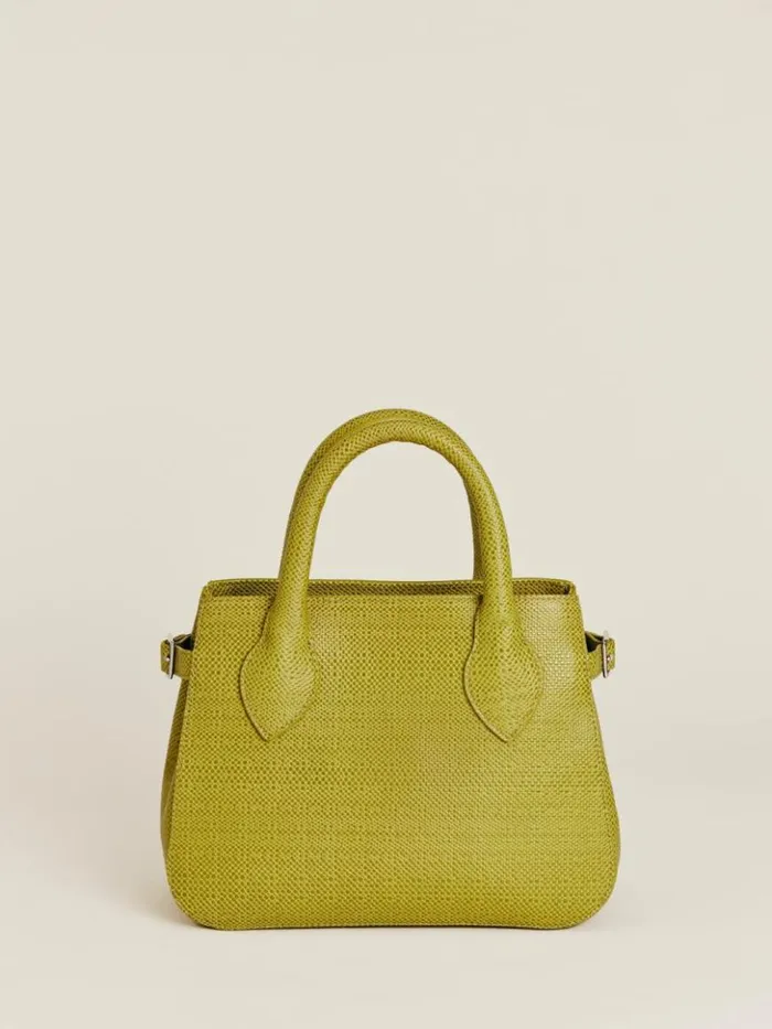 Bags The Reformation Small Patrizia Satchel Bag Pistachio Embossed Leather