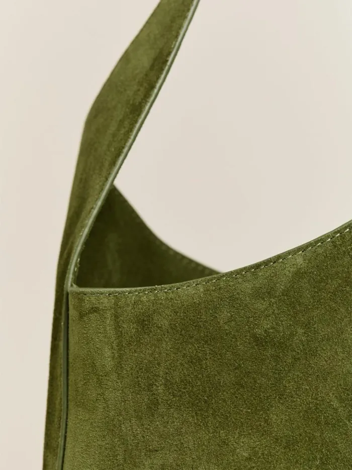 Bags The Reformation Small Silvana Bucket Bag Avocado Suede