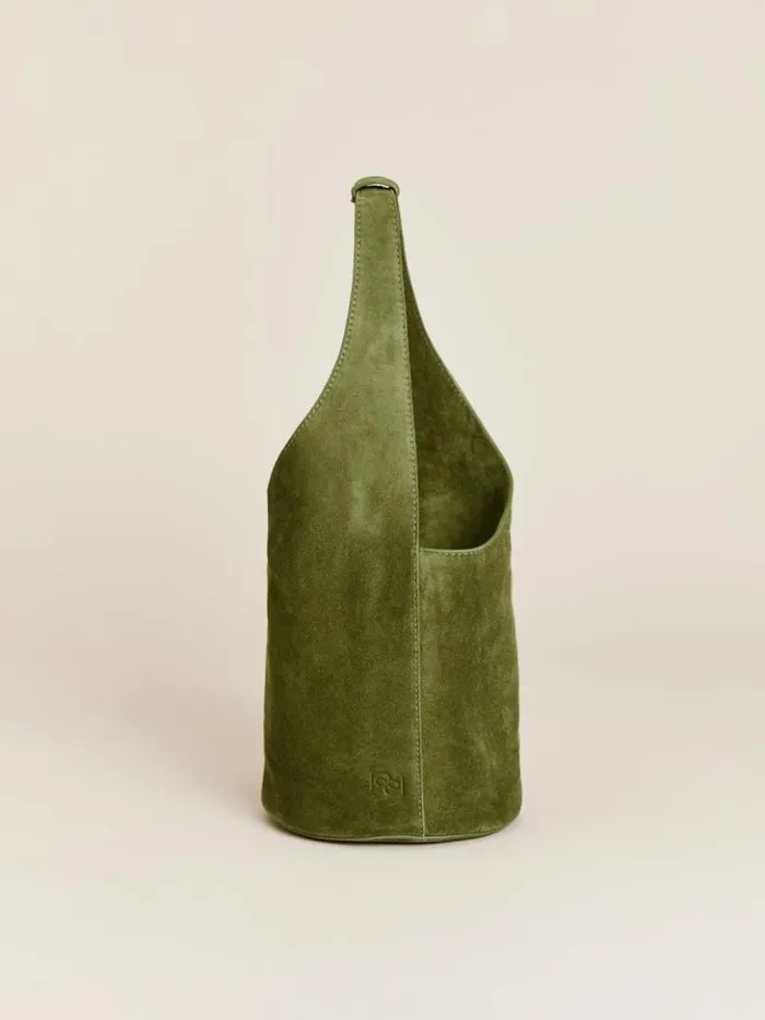 Bags The Reformation Small Silvana Bucket Bag Avocado Suede