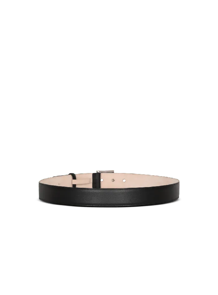 Balmain Belts Men Leather PBelt Black