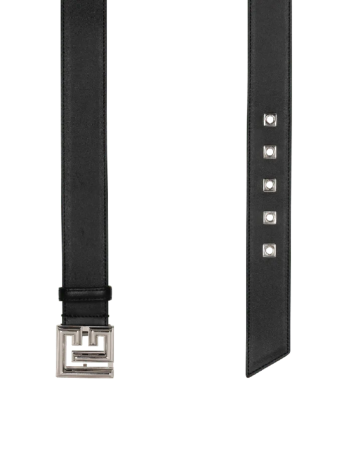 Balmain Belts Men Leather PBelt Black