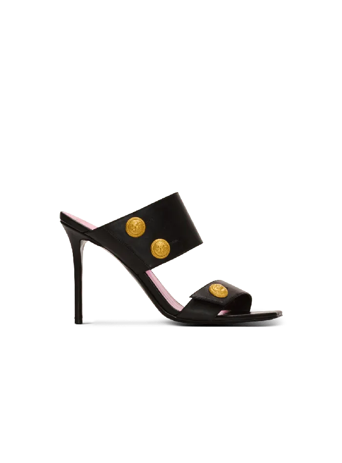 Balmain High Heels and Pumps Women Heeled Eva Mules In Calfskin Black