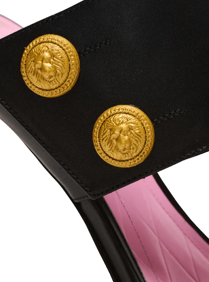 Balmain High Heels and Pumps Women Heeled Eva Mules In Calfskin Black
