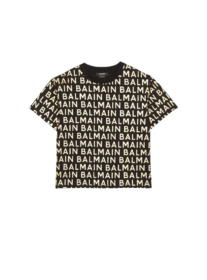Balmain Kids Golden Tshirt Gold