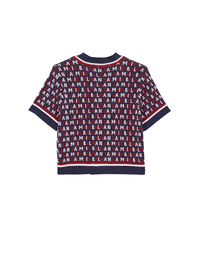 Balmain Kids Knit Cardigan Navy