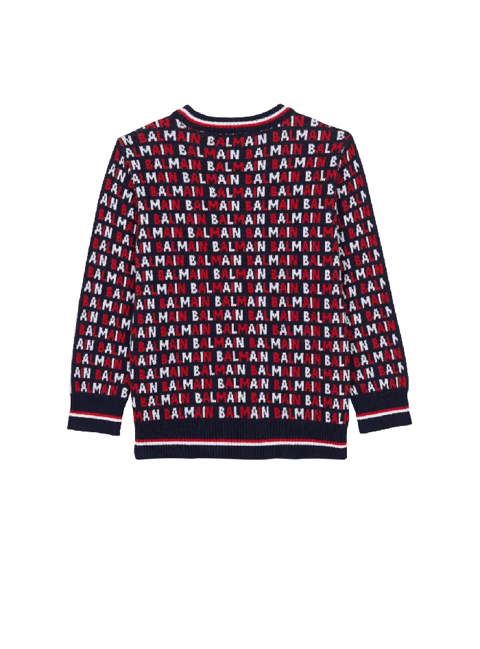 Balmain Kids Knit Jumper Navy