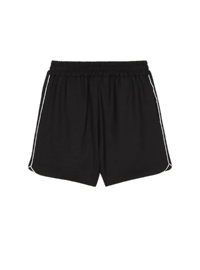 Balmain Kids Shorts With PB Signature Embroidery Black
