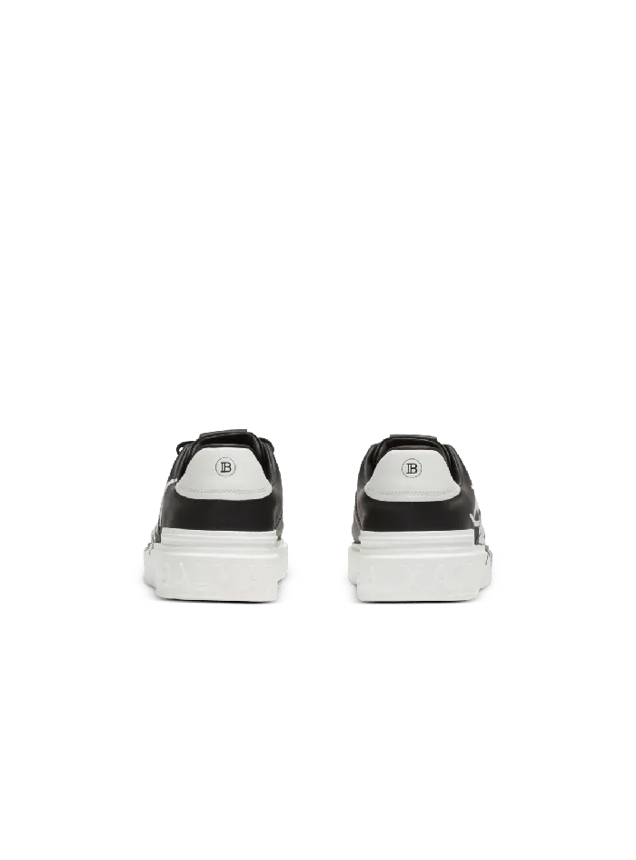 Balmain Sneakers Men BCourt Printed Leather Sneakers Black