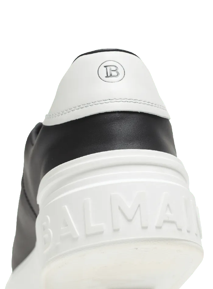 Balmain Sneakers Men BCourt Printed Leather Sneakers Black