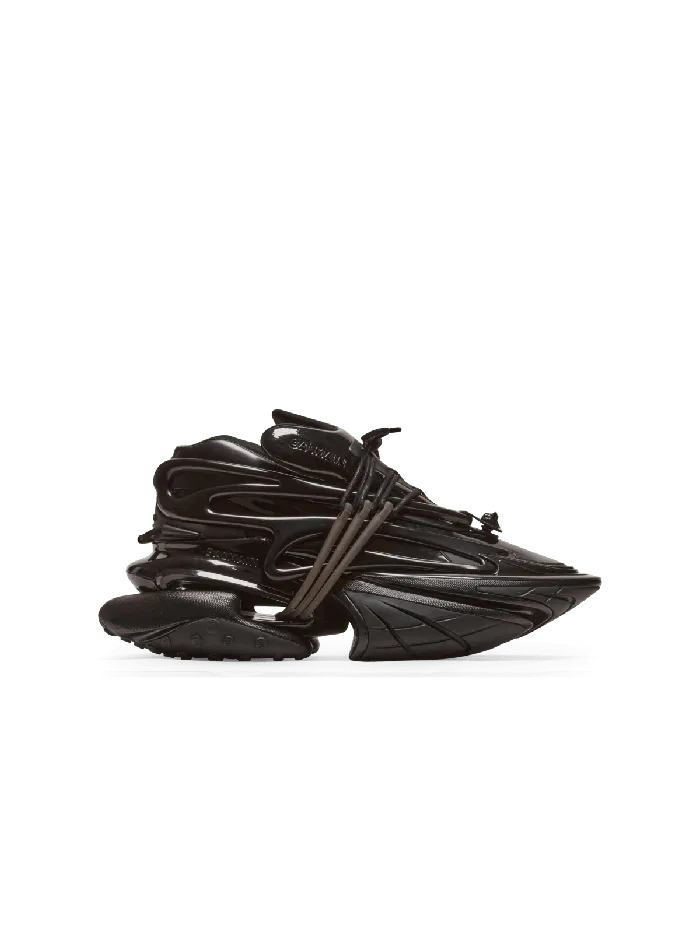 Balmain Sneakers Men Unicorn Main Lab Patent Leather Sneakers Black