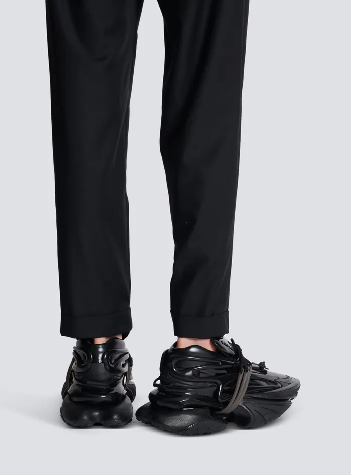 Balmain Sneakers Men Unicorn Main Lab Patent Leather Sneakers Black