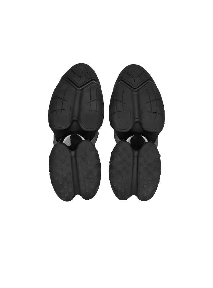 Balmain Sneakers Men Unicorn Wave Trainers In Neoprene And Calfskin Black