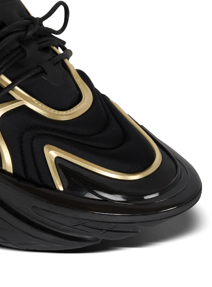Balmain Sneakers Men Unicorn Wave Trainers In Neoprene And Calfskin Black