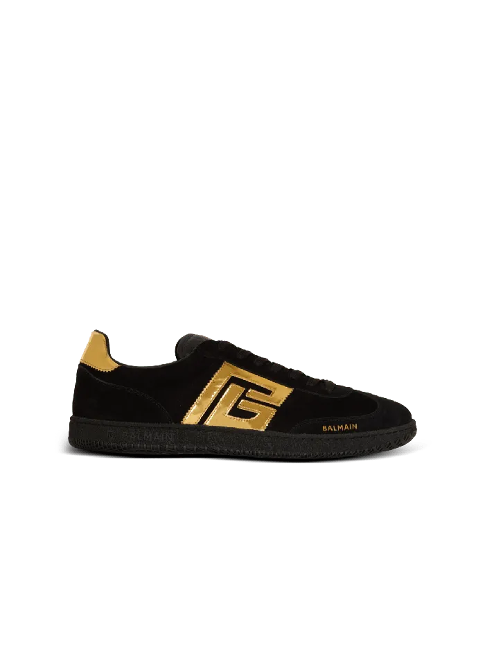 Balmain Sneakers Women Suede Swan Sneakers Black