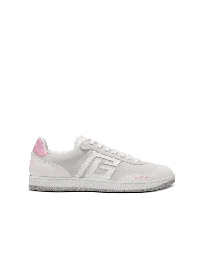 Balmain Sneakers Women Swan Sneakers In Calfskin And Suede White