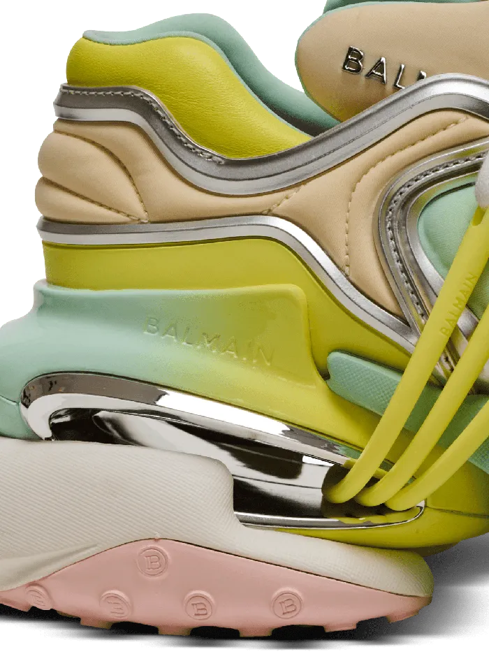 Balmain Sneakers Women Unicorn Wave Trainers In Neoprene And Calfskin Multicolor