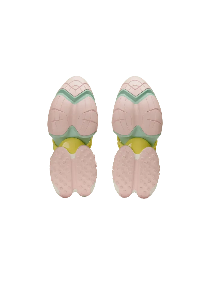 Balmain Sneakers Women Unicorn Wave Trainers In Neoprene And Calfskin Multicolor