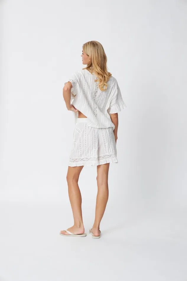 Barbera Shorts 8211 White Women Cras Skirts and Shorts
