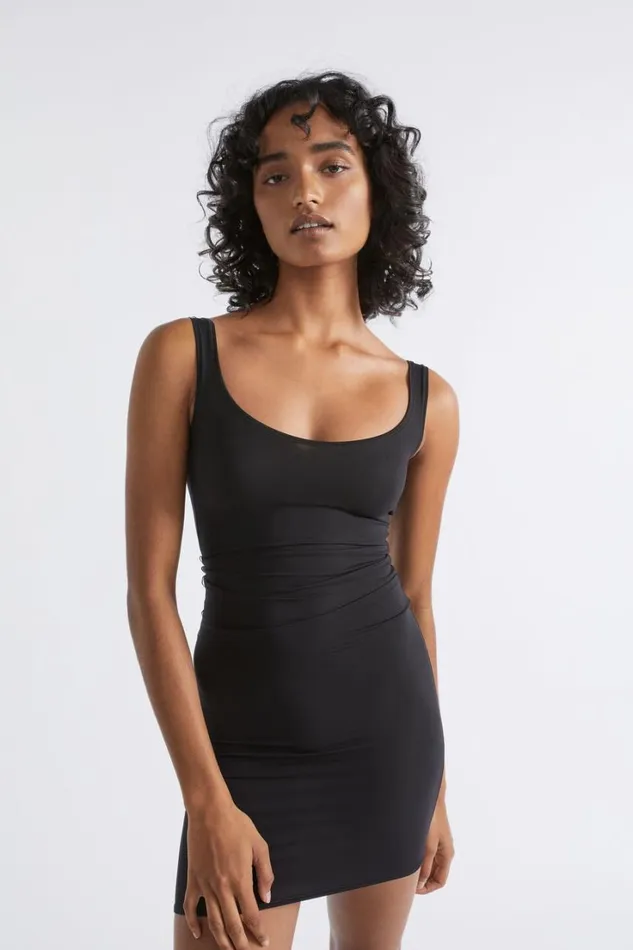 Basics Woman Seed Heritage Basic Slip Dress Black