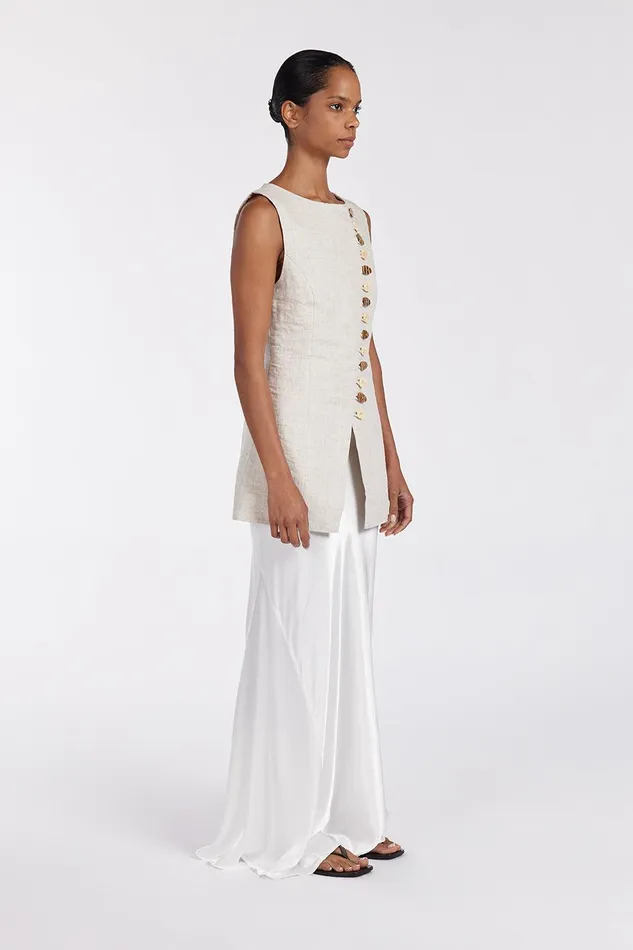 BAYLEE NATURAL SLEEVELESS LINEN TOP Women DISSH Vests
