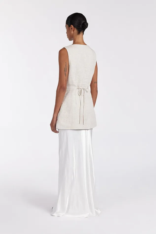 BAYLEE NATURAL SLEEVELESS LINEN TOP Women DISSH Vests